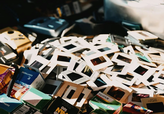 a pile of slides 