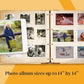 Photo album sizes up to 14" by 14"