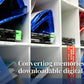 Converting memories into downloadable digital format
