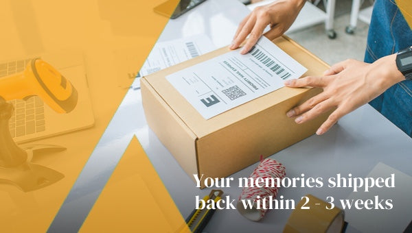 Your memories shipped back within 2 - 3 weeks