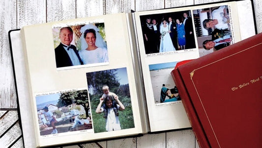 Image of a open photo album